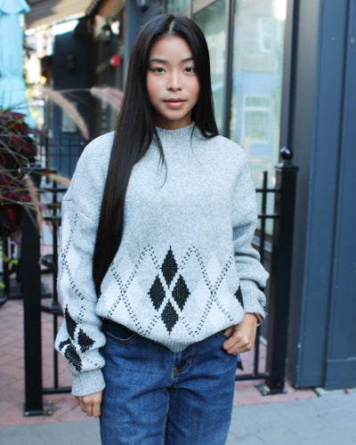 Nara Argyle Knit Sweater