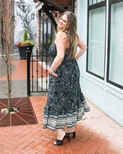 Deep Sea Smocked Top Dress