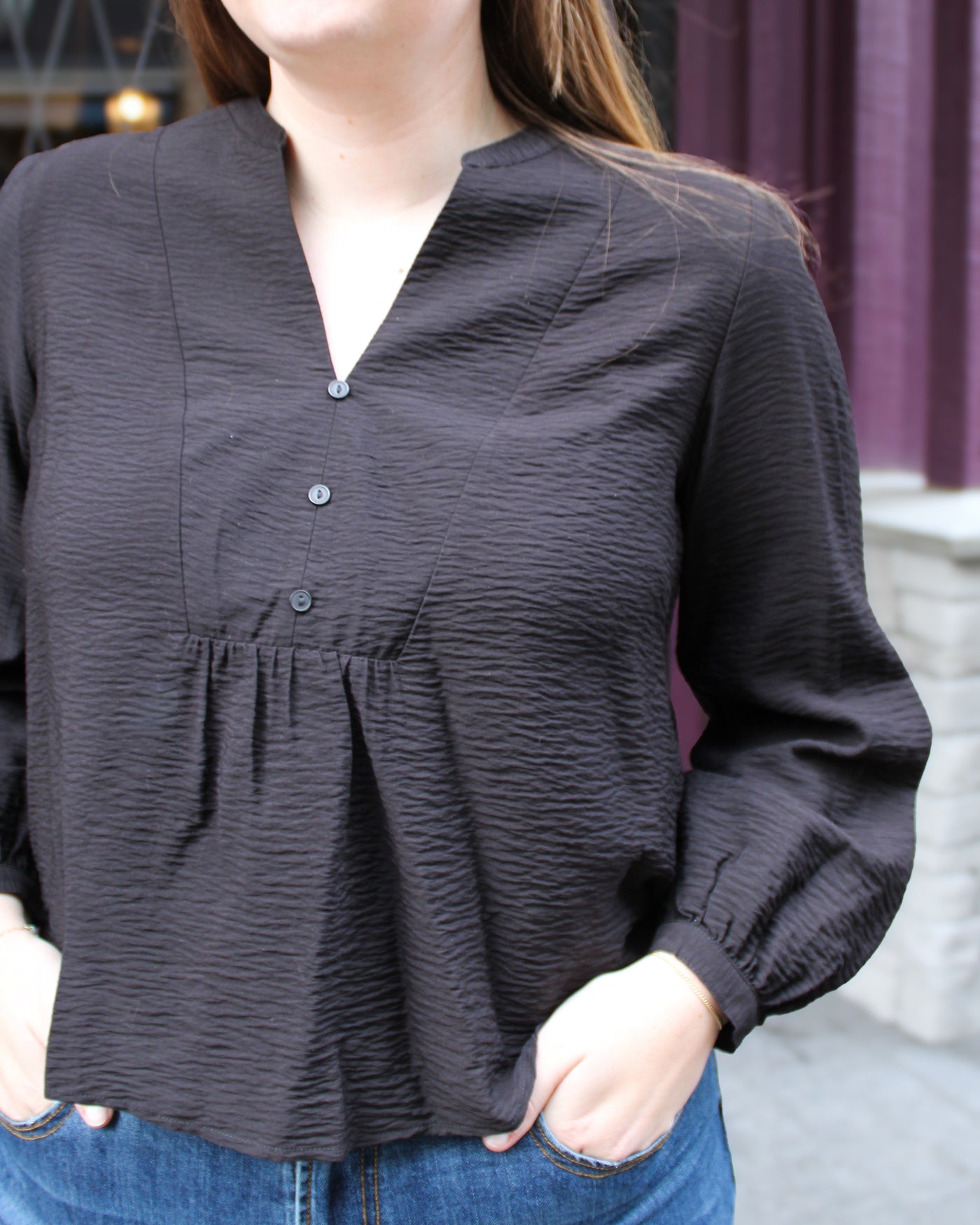 Placket Detail Blouse