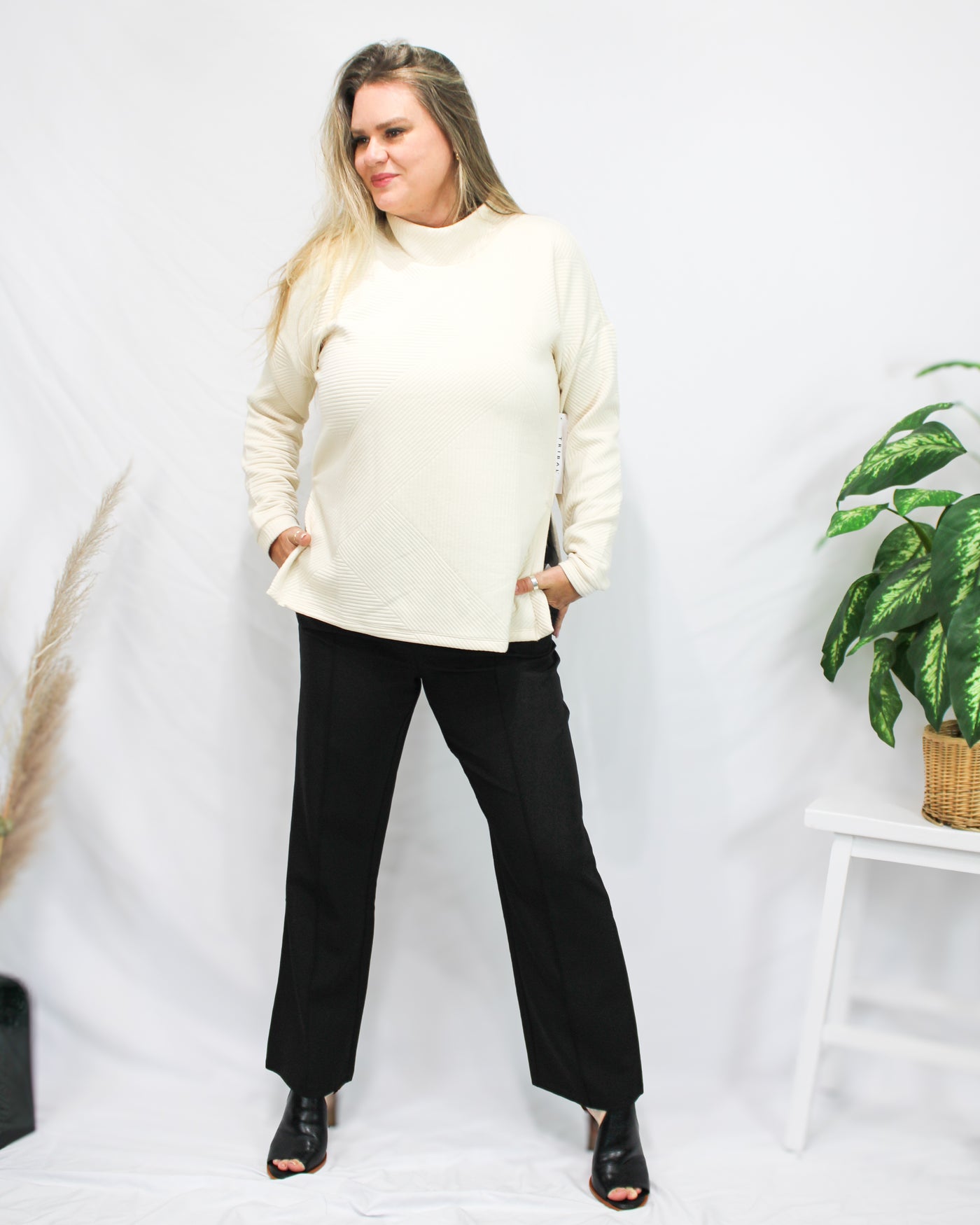 Quilted Tunic with Side Slits