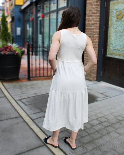 Mixed Media Midi Dress