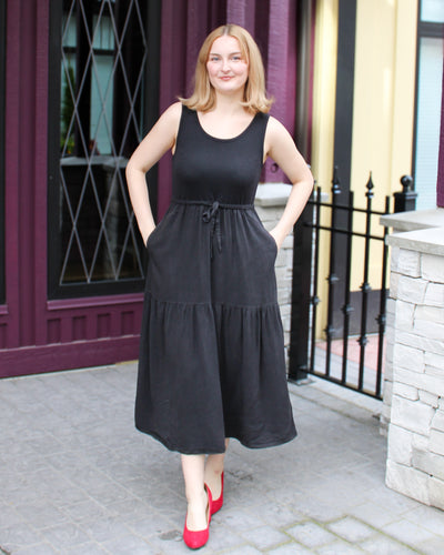 Mixed Media Midi Dress