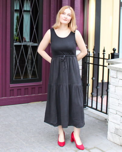 Mixed Media Midi Dress