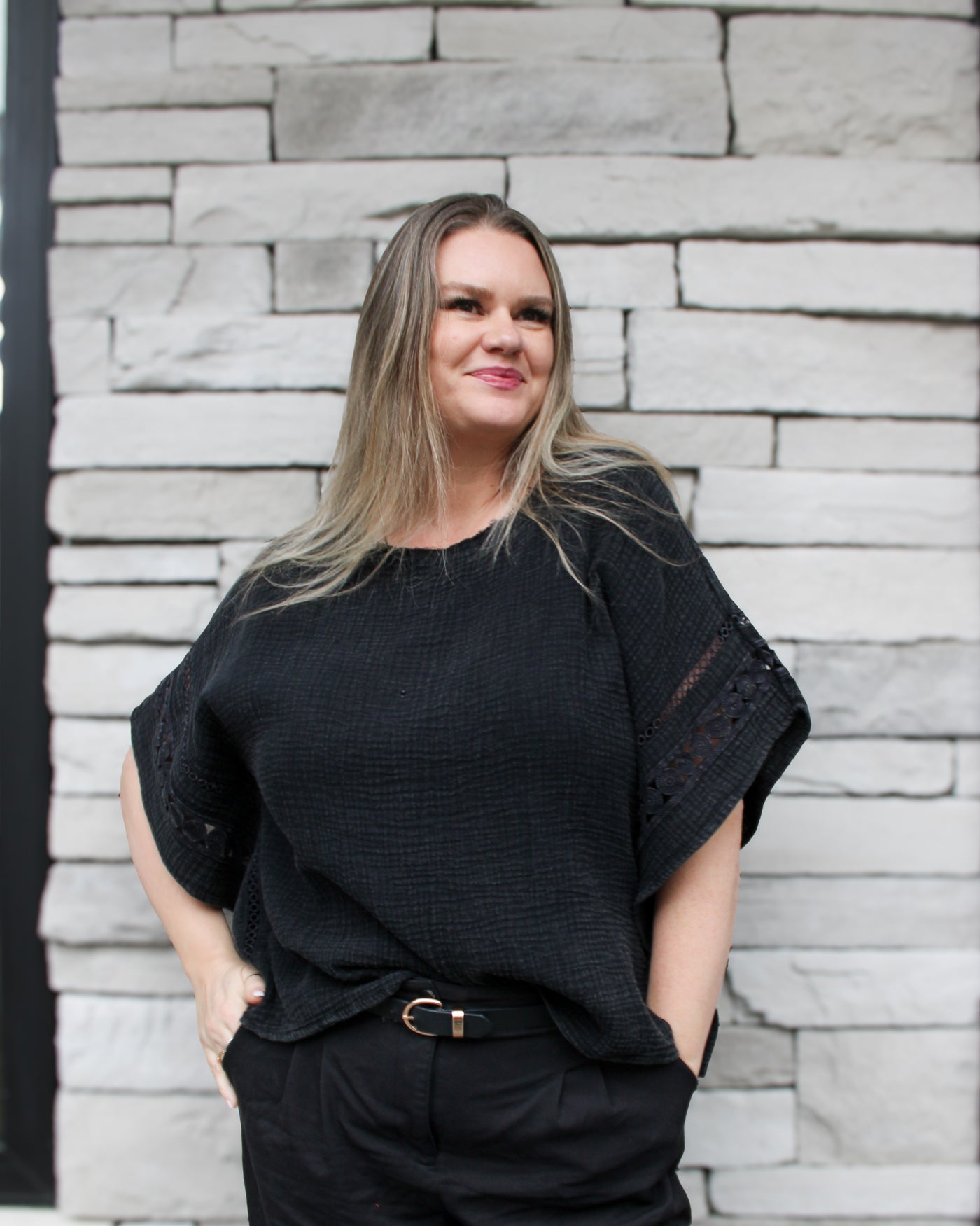 Cotton Gauze Kaftan Blouse