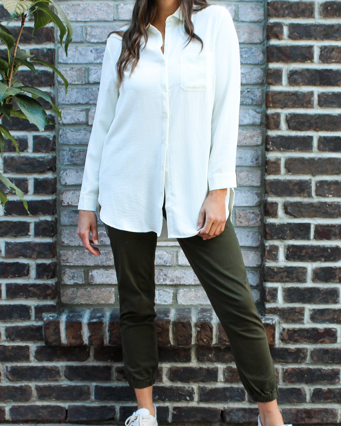 Button Up Tunic Blouse