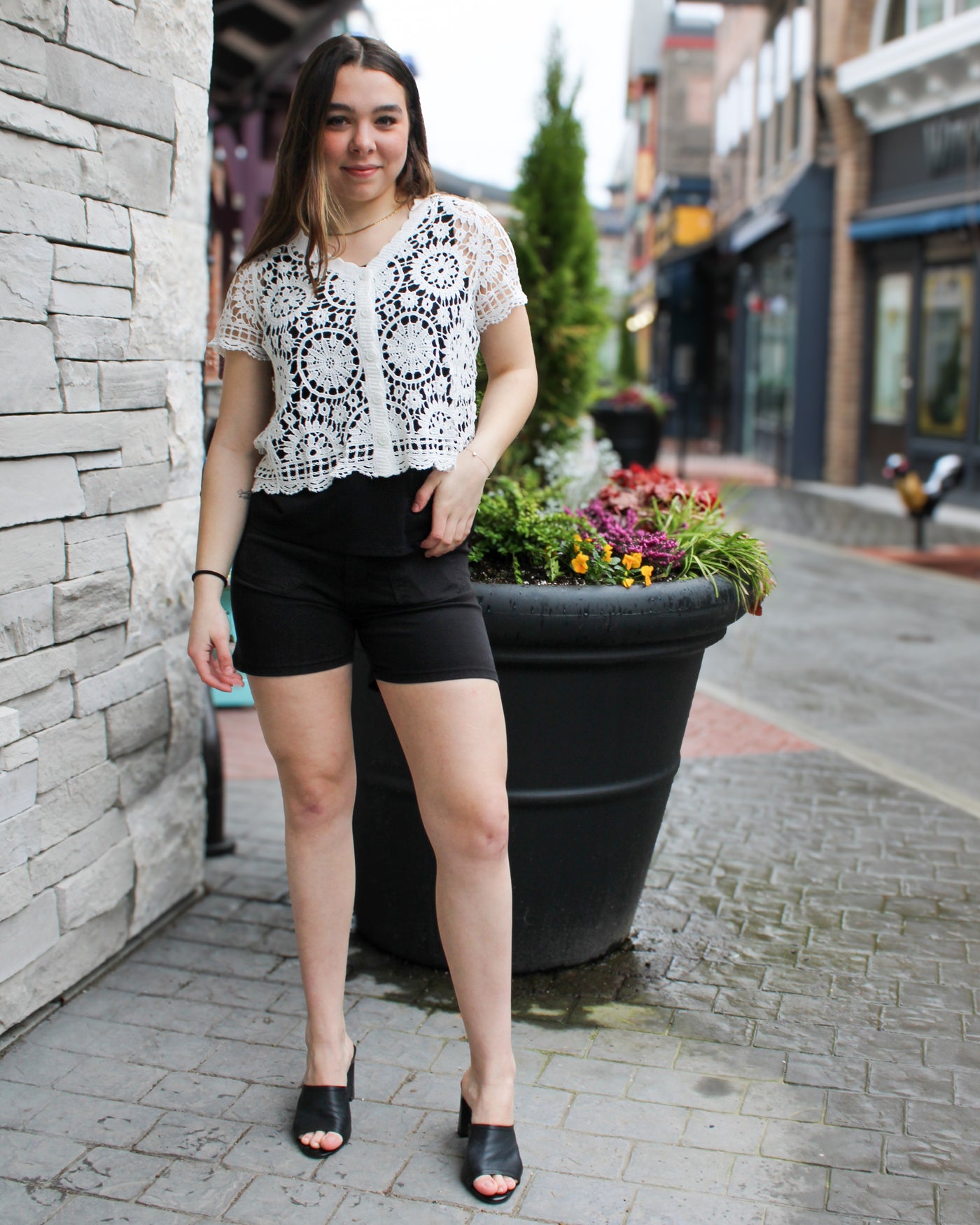 Crochet Short Sleeve Cardigan