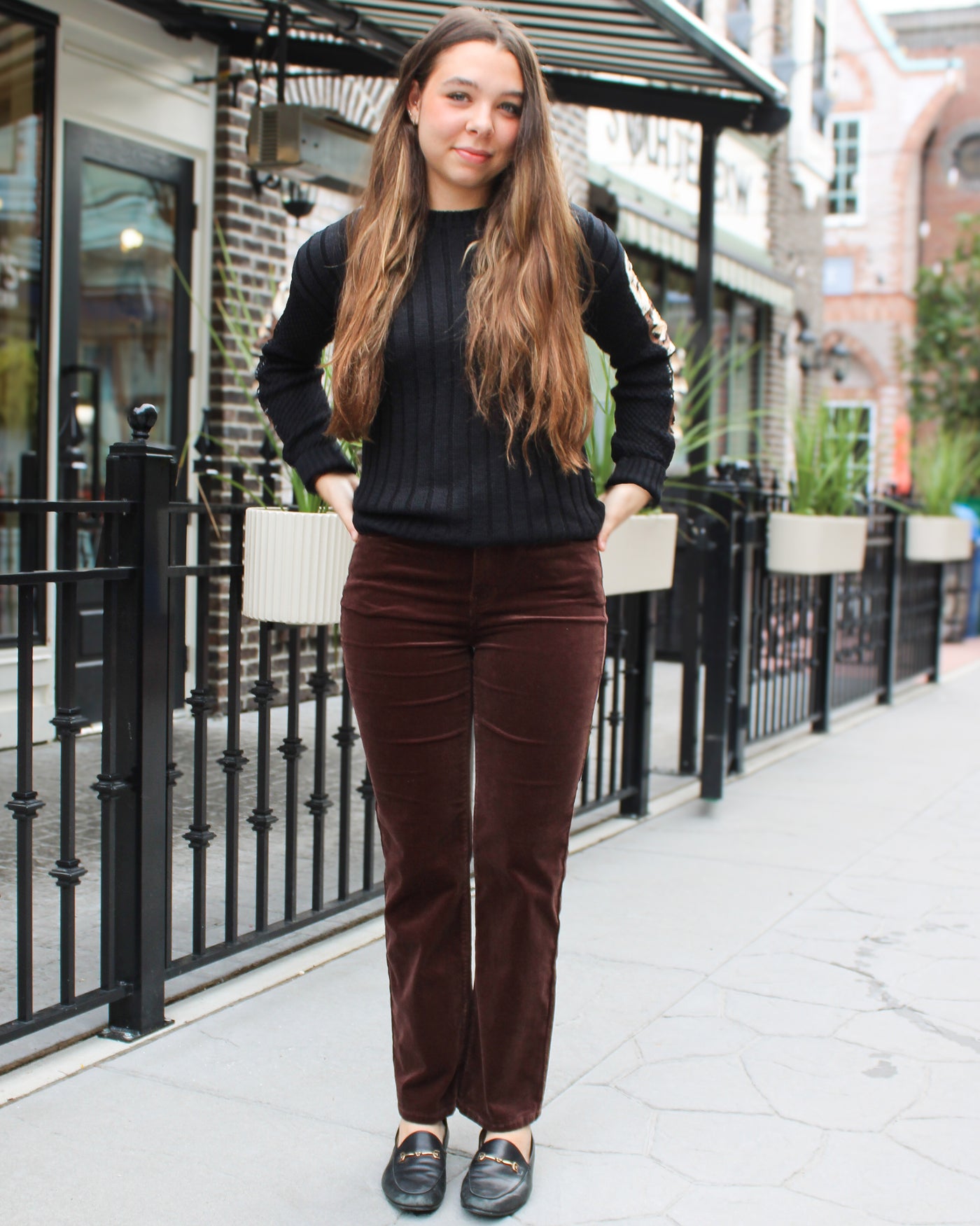 Corduroy Straight Leg Pant