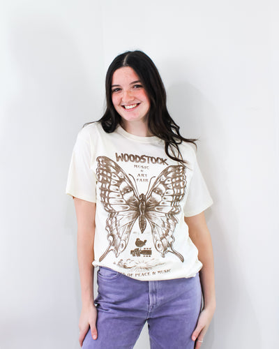 Woodstock Butterfly Graphic Tee