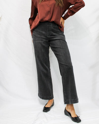 Audrey Pull On Wide Leg Jeans