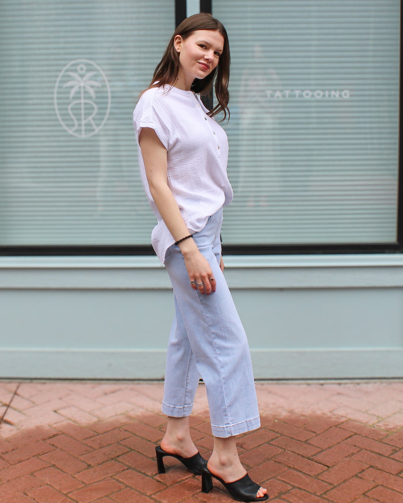 Audrey Cropped Flare Jeans