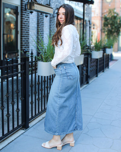 Nothing Better Denim Maxi Skirt