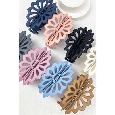 Matte Snowflake Claw Clip
