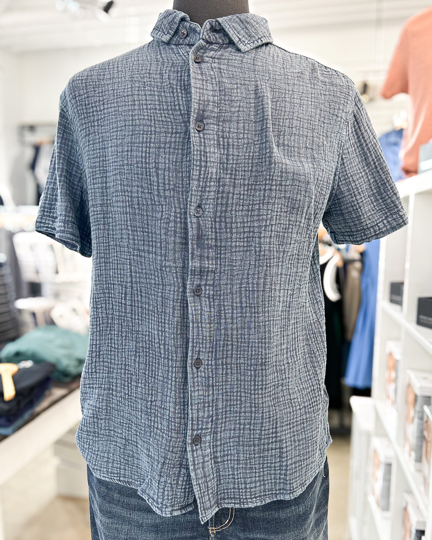 Men’s Short Sleeve Cotton Gauze Shirt