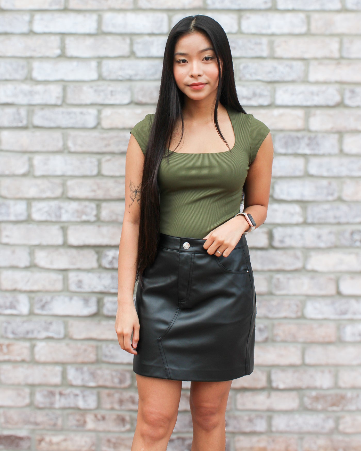 Kate Faux Leather Mini Skirt