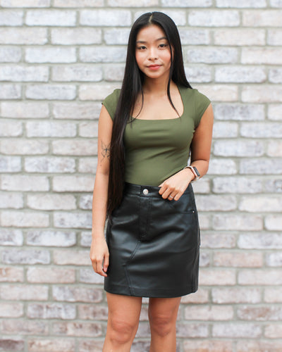 Kate Faux Leather Mini Skirt