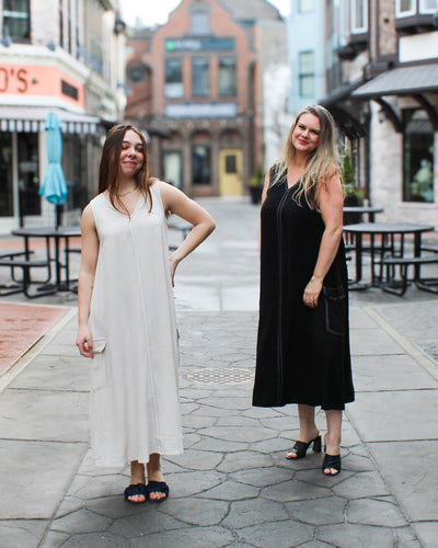 Linen Cargo Maxi Dress