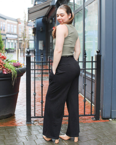 Teddy Ruched Waistband Pants