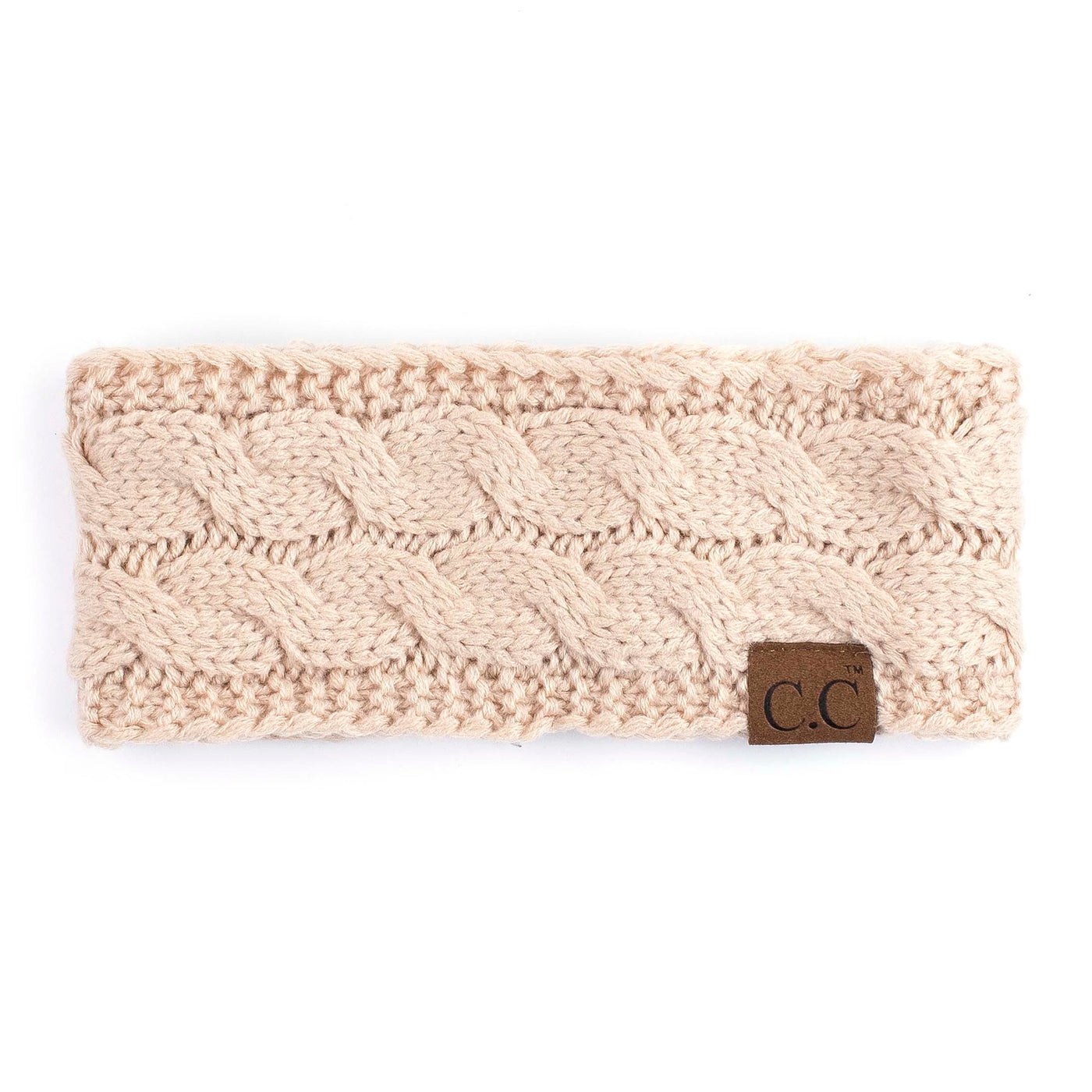 Cable Knit Fleece Lined Headwrap