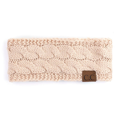 Cable Knit Fleece Lined Headwrap