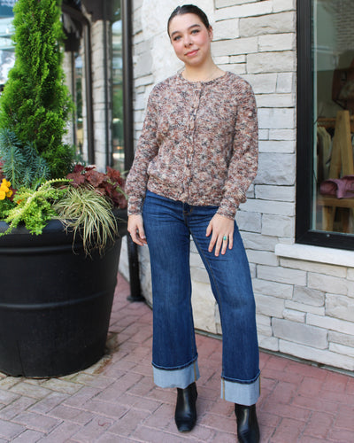 Almond Latte Button Front Cardigan