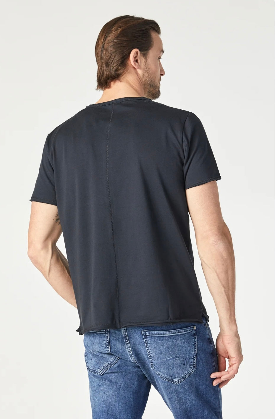 Raw Edge Crew Neck T Shirt