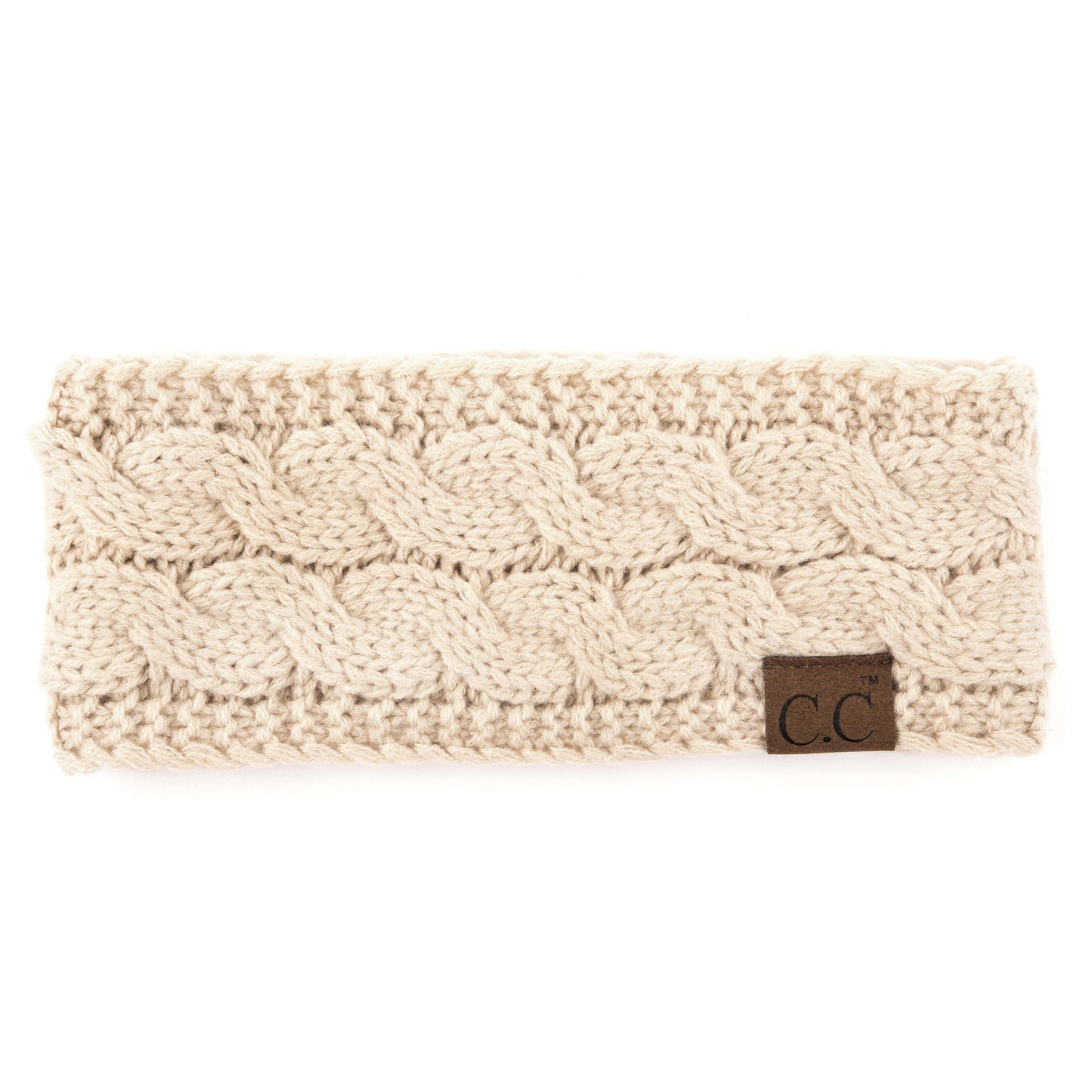 Cable Knit Fleece Lined Headwrap
