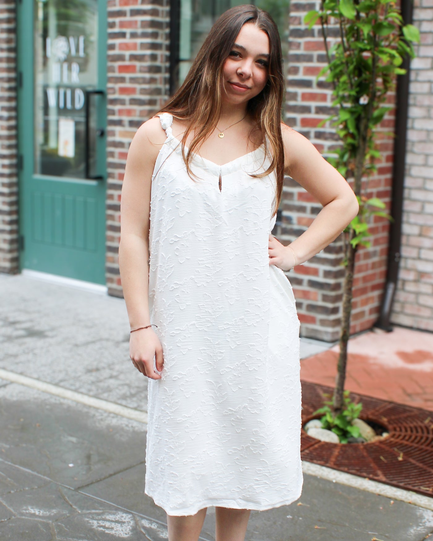 Lined Pleat Dress