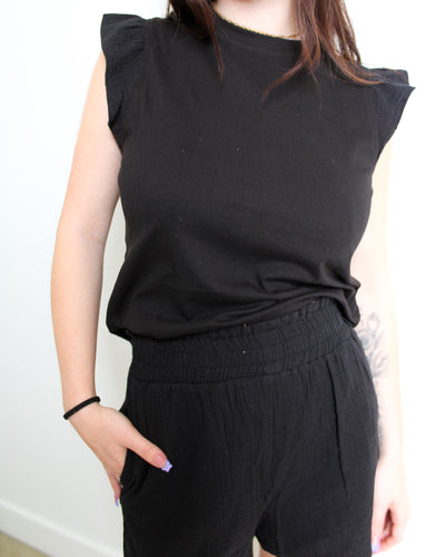 Arianne Bubble Flared Jersey Top
