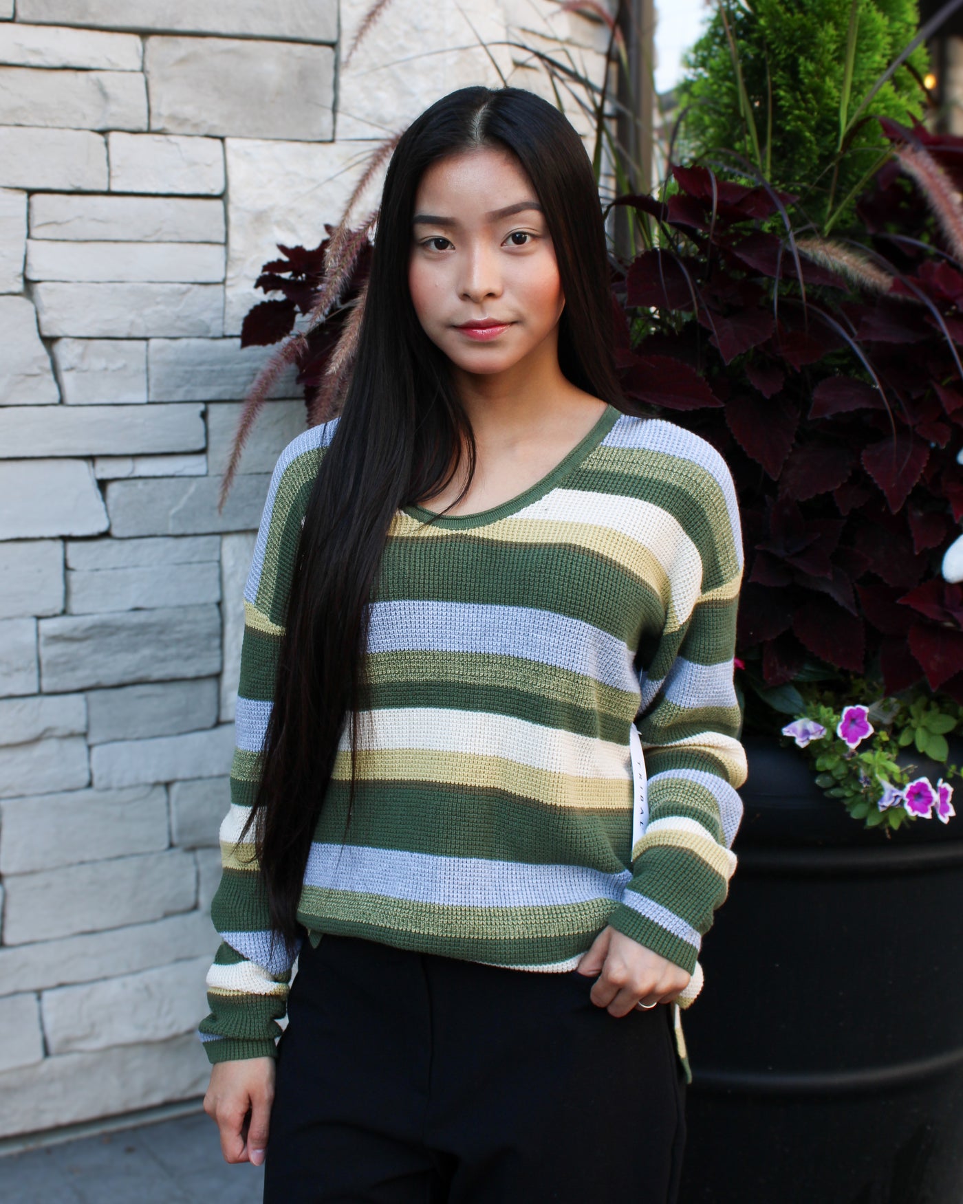 Chive U-Neck Sweater