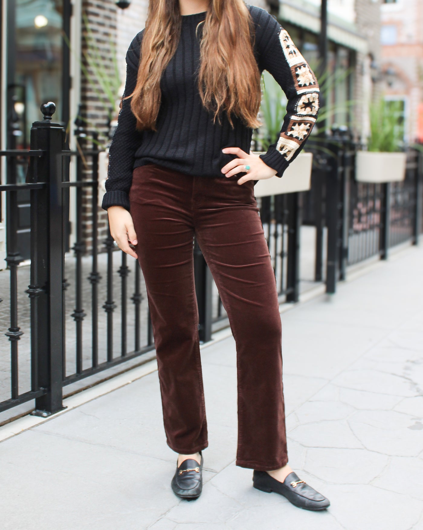 Corduroy Straight Leg Pant
