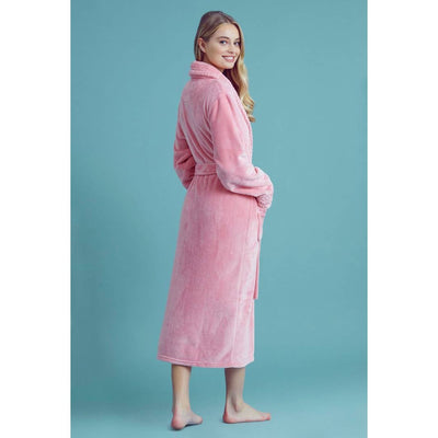Plush Shawl Collar Bath Robe