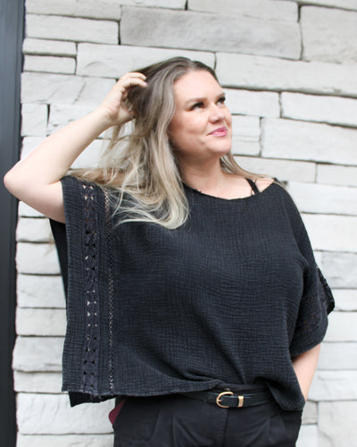 Cotton Gauze Kaftan Blouse