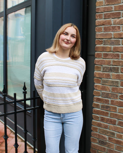 Scoop Neck Stripe Sweater