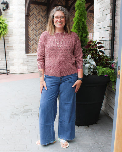 Cold Dye Pointelle Sweater