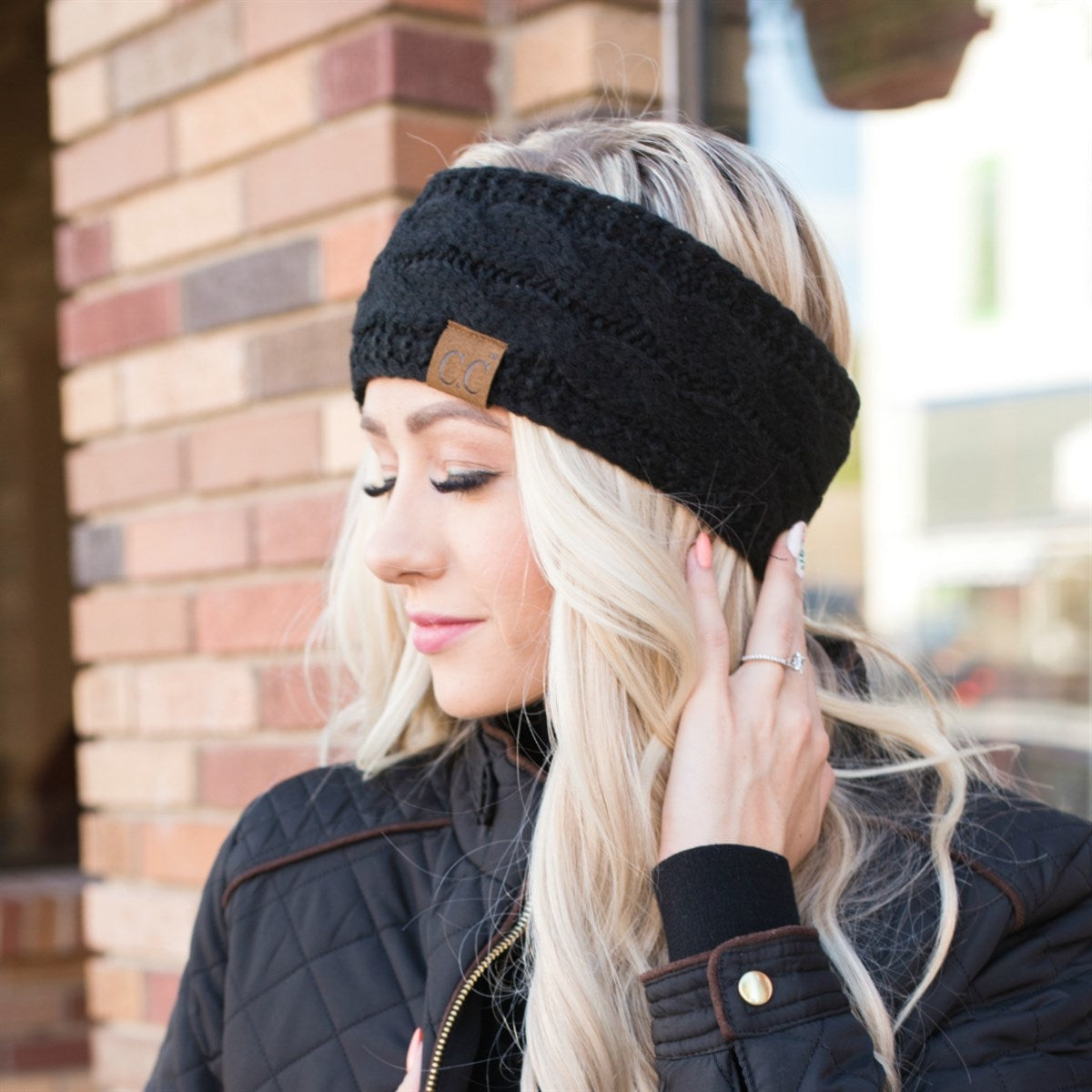 Cable Knit Fleece Lined Headwrap