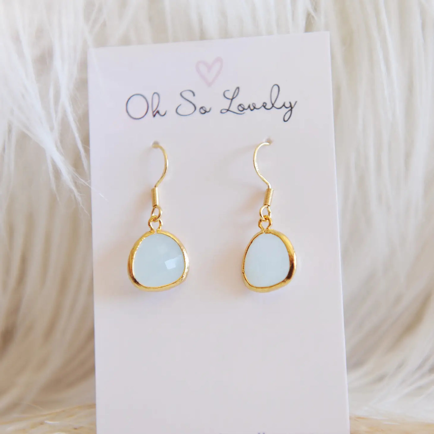 Aqua Blue Glass Earrings