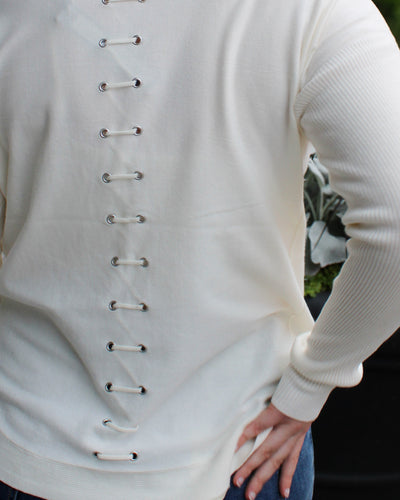 Sweater with Back Lacing Detail