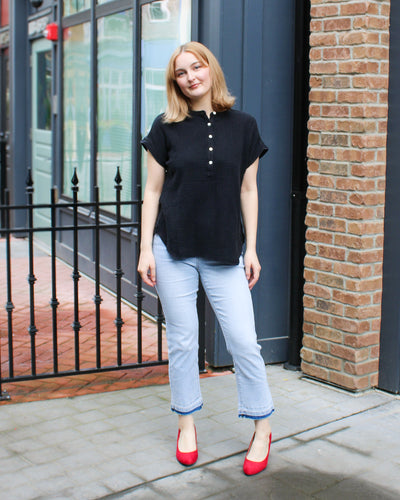 Cap Sleeve Soft Blouse