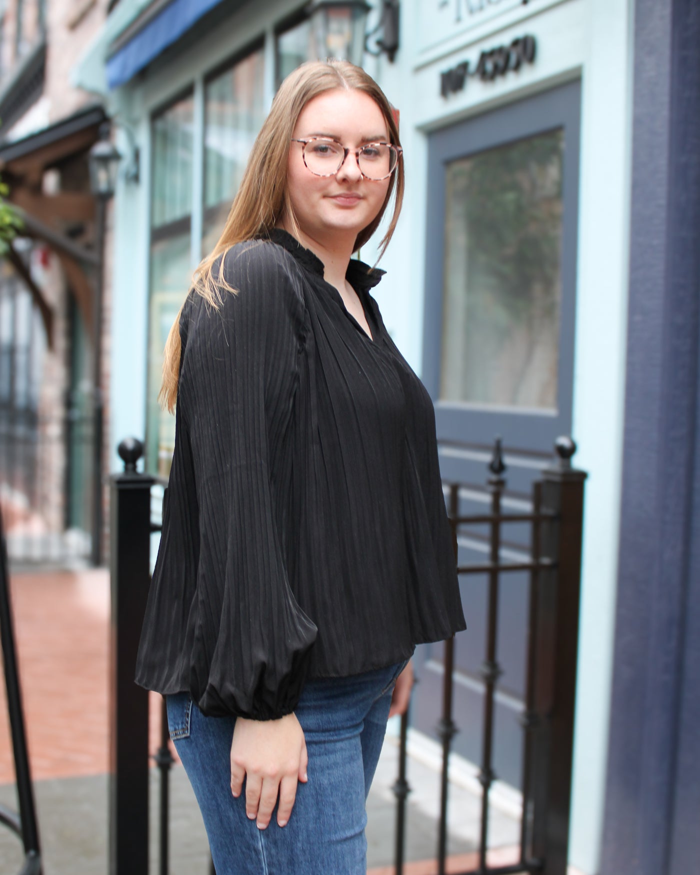 Ruffle Collar Blouse