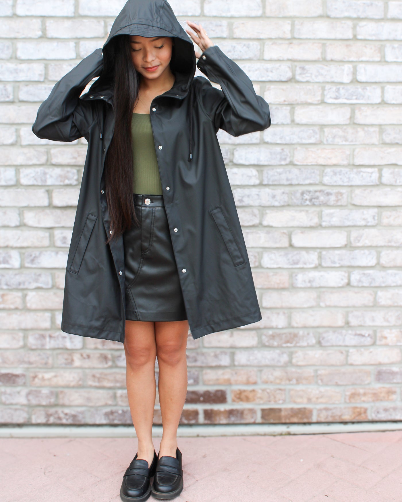 Sky A-Line Rain Coat