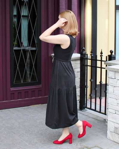 Mixed Media Midi Dress