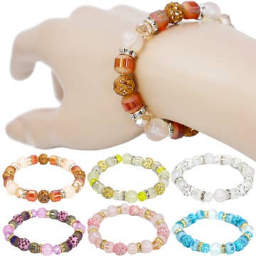 Glass Bead Stretch Bracelets