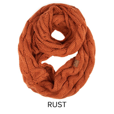Cable Knit Infinity Scarf
