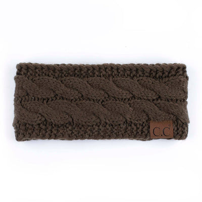 Cable Knit Fleece Lined Headwrap