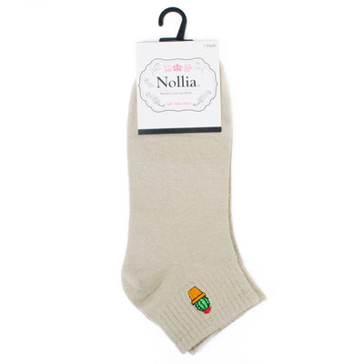 Ladies Ribbed Low Cut Cute Socks