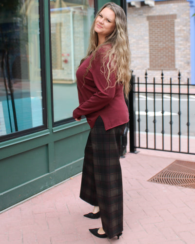 Printed Pull On Wide Leg Pant