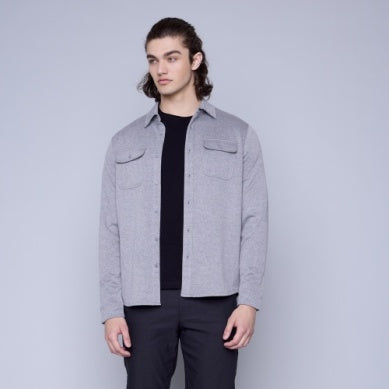 Knit Button-Up Shirt