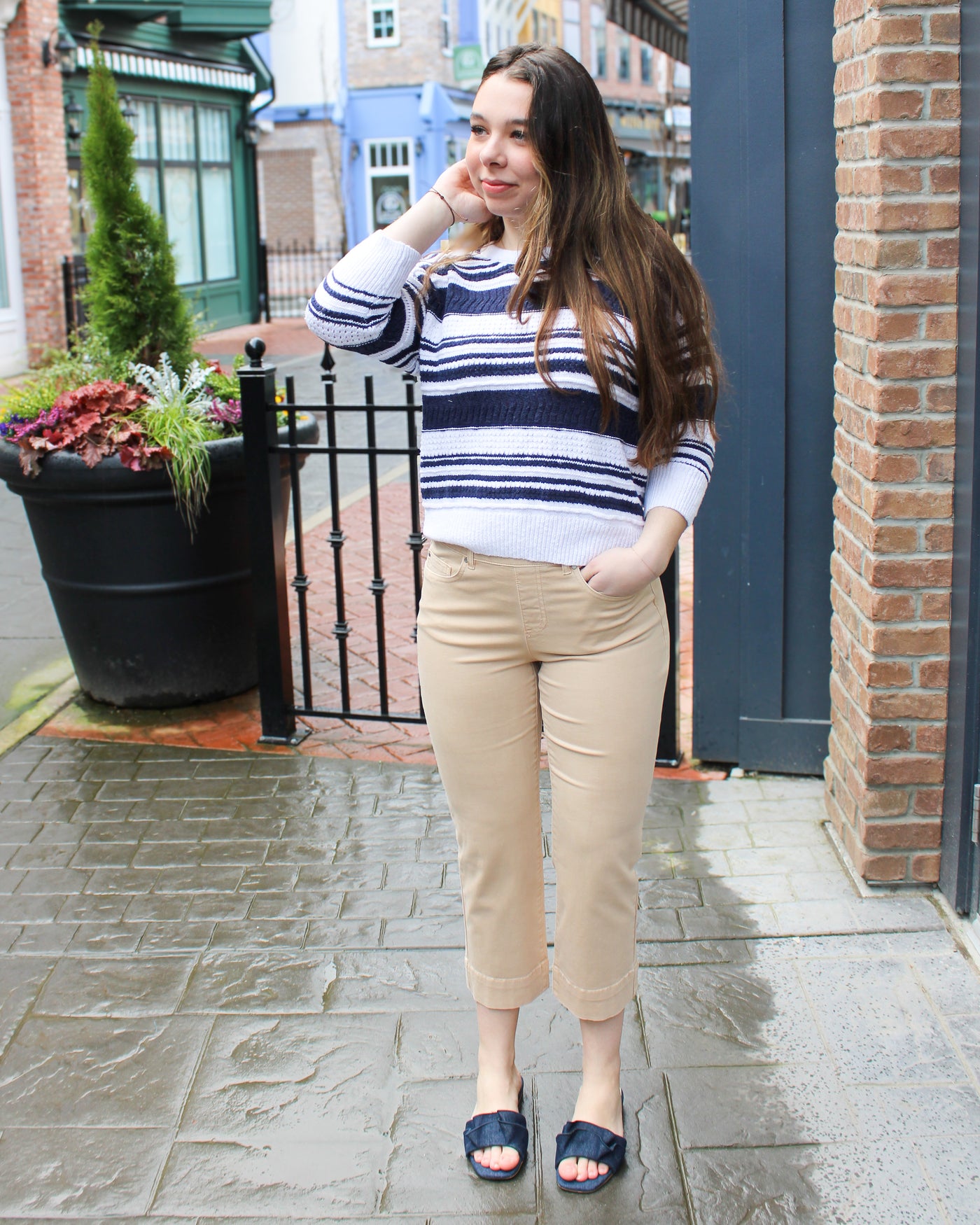 Stripe Crew Neck Sweater