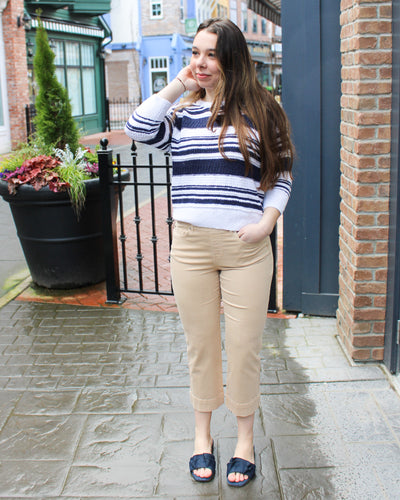 Stripe Crew Neck Sweater