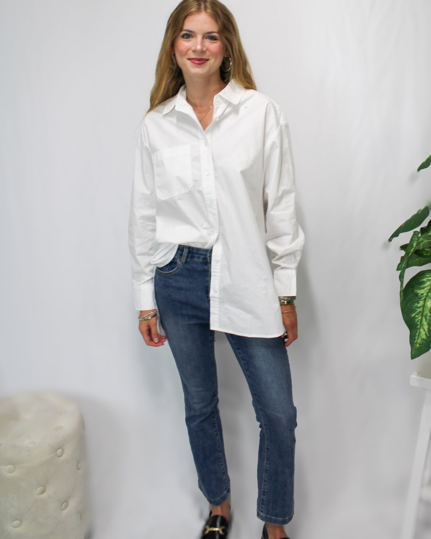 Loose Fit Button-Up